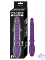 Ass-Sation Magic Wand vibrating anal beads in black and purple on a clean background