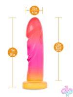 Handcrafted Silicone Dildo Avant Sunburst by Blush — coral pink gold gradient artisan design
