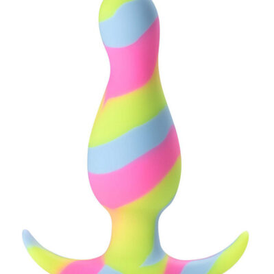Avant Kaleido beginner anal plug by Blush in multi-color platinum-cured silicone