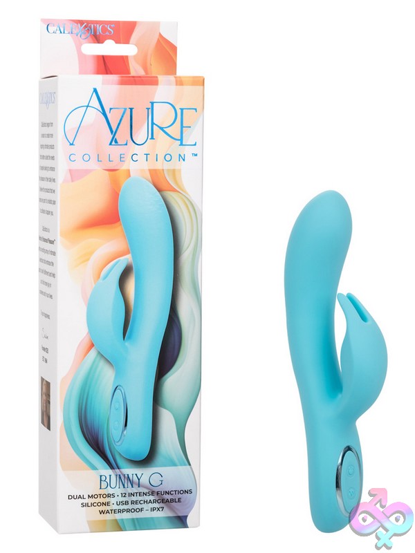 Discreet-Toys-Azure-Collection-Bunny-G-Nu-Se-0647-10-3 Azure Collection Bunny G Dual-Motor Rabbit Vibrator In Blue Silicone By California Exotic Novelties