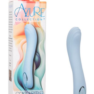 Contoured g-spot massager in blue silicone by California Exotic Novelties