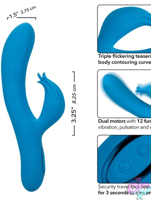 Azure Collection Flutter G Rabbit Vibrator – Blue - Image 3
