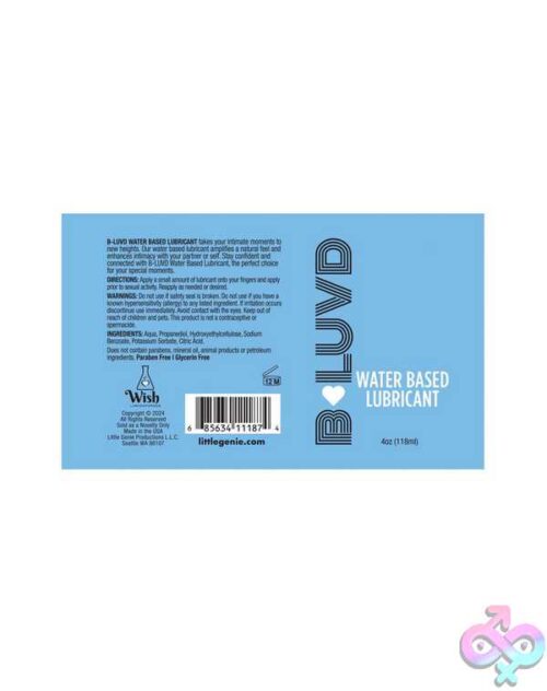 B-Luvd Water-Based Lubricant 4Oz - Image 2