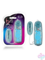 Bluetooth vibrating egg blue glitter power bullet vibrator for women by Blush BL-05532