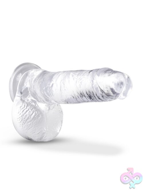 Clear Suction Cup Dildo — B Yours Plus Rock N Roll By Blush, Crystal-Clear Realistic Design
