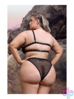 Bad Bitch One-Shoulder Bling Bralette & Panty - Image 3