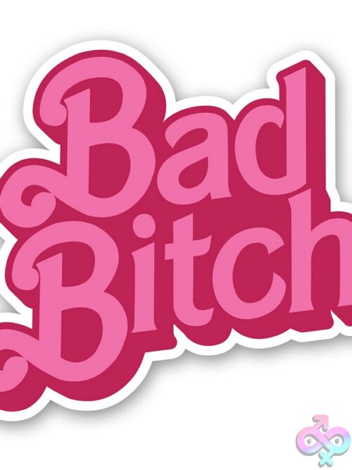 Bad Bitch Vinyl Sticker – Pink - Image 2