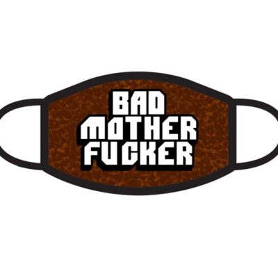 Bold brown 3-ply cotton novelty face mask by Wood Rocket