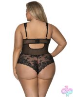 Balconette Teddy with Cat Ears in Black – 2X - Image 2