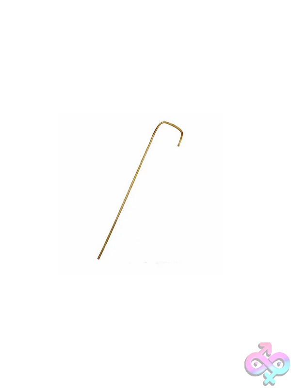 Discreet-Toys-Bamboo-Cane-Bamboo-Nu-Rbc1118 Gold Lacquered Bamboo Spanking Cane With Curved Handle By Rouge Garments