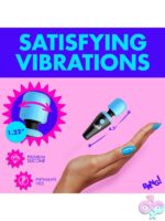 10x Vibrating Mini Silicone Wand - Blue - Image 10