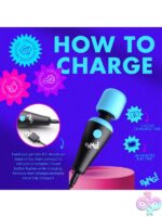 10x Vibrating Mini Silicone Wand - Blue - Image 12