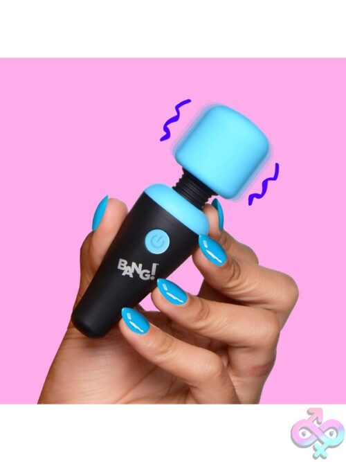 10X Vibrating Mini Silicone Wand - Blue - Image 6
