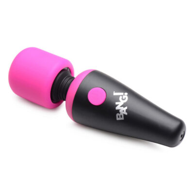 Bang 10x Vibrating Mini Silicone Wand in purple by XR Brands — compact clitoral vibrator
