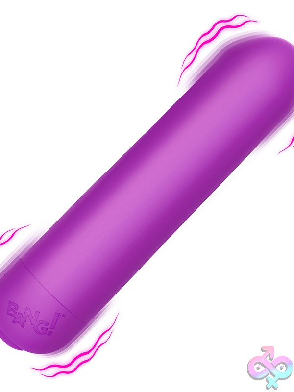 Discreet-Toys-Bang-Bullet-Vibrator-Purple-Nu-Xr-Ah882 Waterproof Rechargeable Purple Bullet β Bang! Bullet Vibrator By Xr Brands