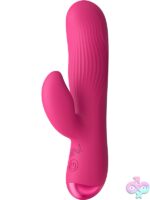 Pink Ribbed Rabbit Vibrator — Bang! Flexible Ribbed Rabbit Vibrator by XR Brands