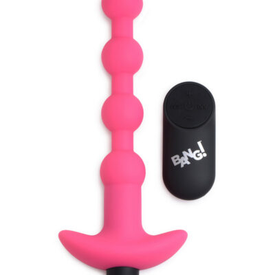 Bang Vibrating Silicone Anal Beads And Remote Control Pink By Xr Brands