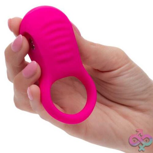 Basic Essentials Rechargeable Ridge Rider Ring - Pink - Image 4