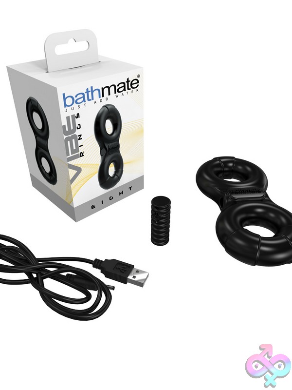 Discreet-Toys-Bathmate-Vibe-Ring-Eight-Nu-Bm-Cr-Eg Bathmate Vibe Ring Eight Figure-Eight Couples Vibrating Ring In Black By Bathmate