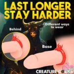 Beast Mode Silicone Cock Ring - Red - Image 2
