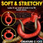 Beast Mode Silicone Cock Ring - Red - Image 3