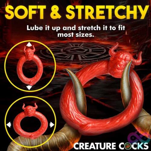Beast Mode Silicone Cock Ring - Red - Image 3