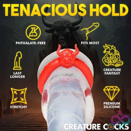 Beast Mode Silicone Cock Ring - Red - Image 4