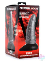 Silver Bumpy Silicone Toy With Tapered Design - Image 9