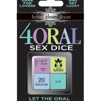 Behind Closed Doors 4 Oral Sex Dice game by Little Genie — couples foreplay dice set