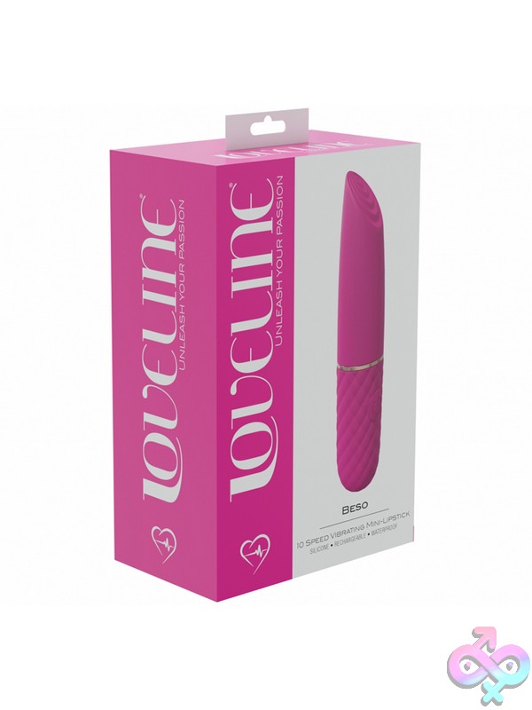 Discreet-Toys-Beso-10-Speed-Vibrating-Mini-Lipstick-Silicone-Rechargeable-Waterproof-Pink-Nu-St-Lovu006Pnk Pink Mini Lipstick Vibrator In Body-Safe Silicone By Shots Toys — Compact Rechargeable Clitoral Design