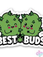 Best Buds Waterproof Vinyl Sticker – Green - Image 2