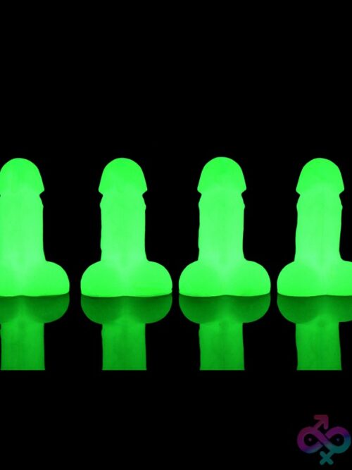 Glow-In-The-Dark Magnetic Snap-On Peckers 4 Pack – Green - Image 2