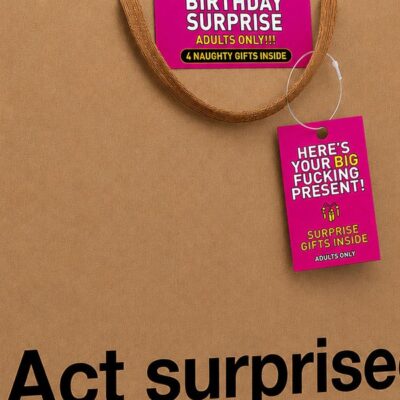 Funny Birthday Gift Bag Big Fucking Birthday Surprise by Wood Rocket