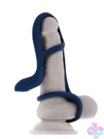 Big Time Vibrating Penis Extender Sleeve with Remote – Blue - Image 3