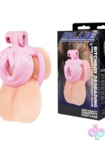 Pink mini chastity cage with pussy-shape silhouette by Blue Line Men