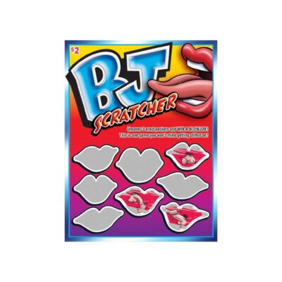 Gray adult lottery-style scratch card party game by Ozze Creations