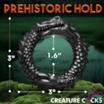 Black Caiman Silicone Cock Ring - Black - Image 4
