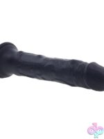 Black Thunder Realistic Vibrating Dildo with Beads & Suction Cup – Black - Image 3