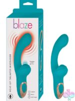 Aqua ergonomic heat-up rabbit thumper massager in body-safe silicone by Nasstoys