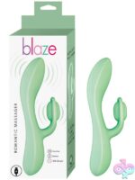 Blaze Romantic Massager mini rabbit vibrator in pink and green body-safe silicone