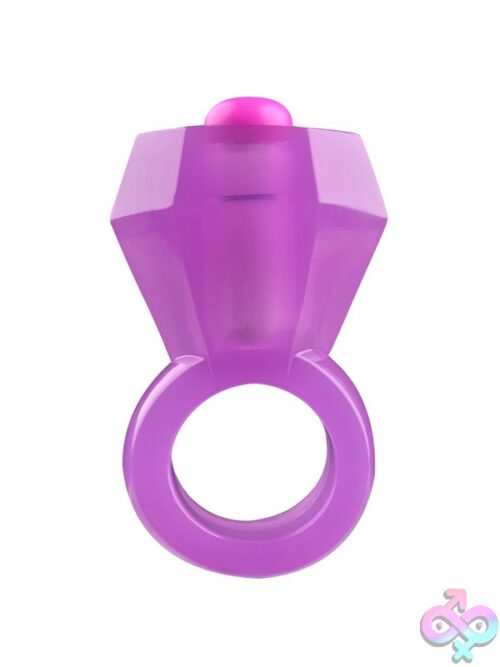 Bling Pop Vibrating C-Ring In Purple - Image 2