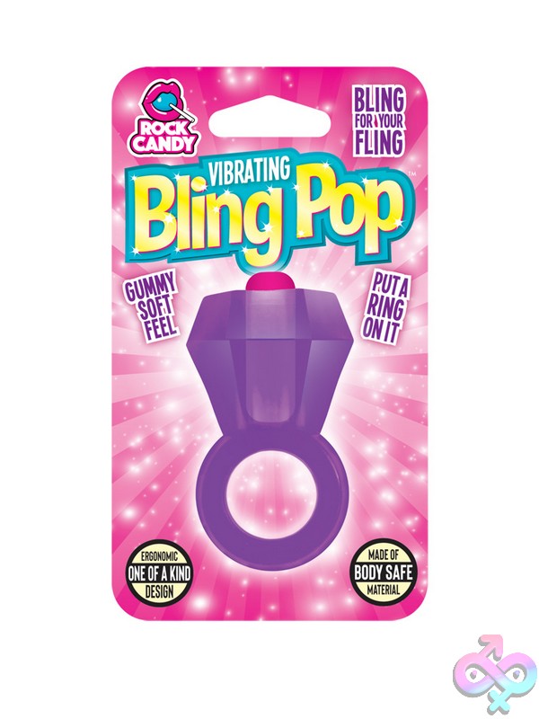 Discreet-Toys-Bling-Pop-C-Ring-Purple-Nu-Rc-Bpr-101-Pu Purple Vibrating C-Ring With Gem Accent By Rock Candy