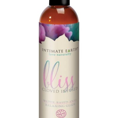 Intimate Earth Bliss Anal Relaxing Water-Based Glide 240ml bottle with clove botanicals by Intimate Earth