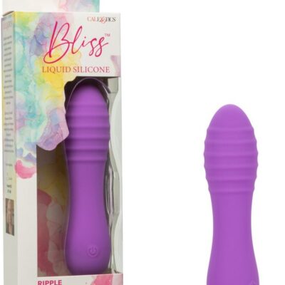 Purple ripple-textured clitoral vibrator in liquid silicone by California Exotic Novelties