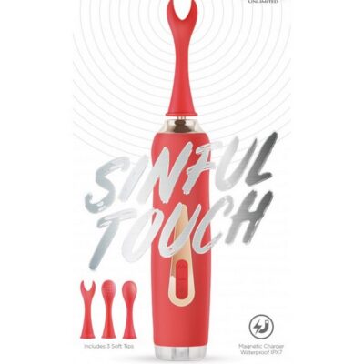 Sinful Touch flexible-tip rechargeable couples vibrator in pink by Hott Products