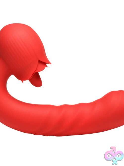 Bloomgasm Boom Bloom Thrusting &Amp; Licking Rose Vibrator – Red - Image 2