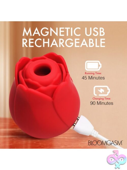 Bloomgasm Cyber Rose 9X Sucking &Amp; Vibrating Clitoral Stimulator – Red - Image 7