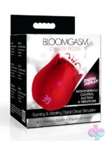 Bloomgasm Cyber Rose 9X sucking and vibrating clitoral stimulator in red silicone by Xr Bloomgasm
