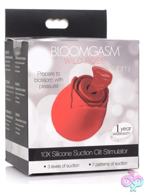 Inmi - Bloomgasm Wild Rose Silicone Suction Stimulator - Red - Image 15