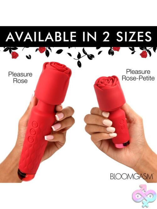 Pleasure Rose 10X Silicone Wand With Rose Attachment - Red - Image 10